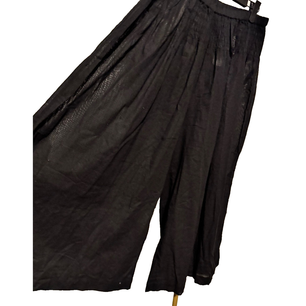 NWT Free People Rising Sun Pants- Smocked Elastic Waist Wide Leg - Size M - Picture 5 of 10
